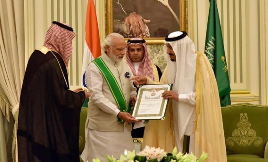 Narendra Modi conferred Saudi Arabia's highest civilian honour