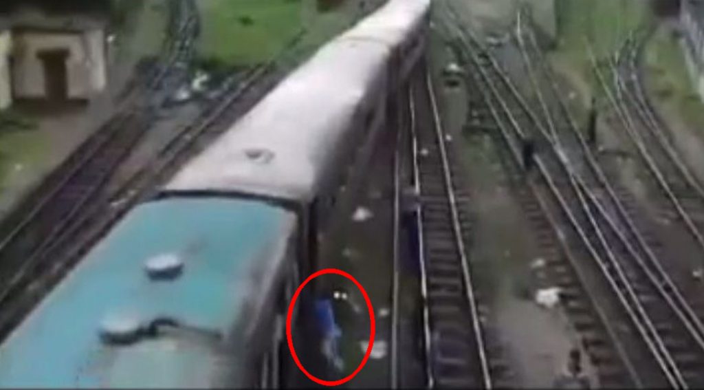 Man gets leg cut in train accident