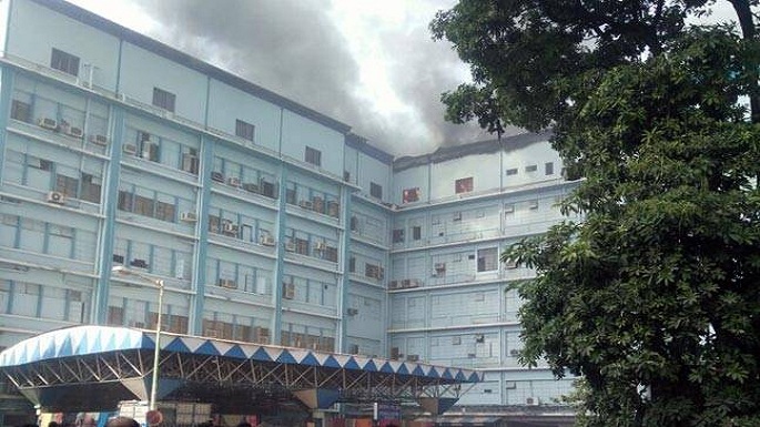 SSKM hospital on fire