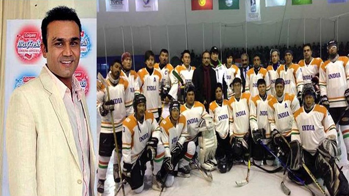 Sehwag supported Indian Ice Hockey