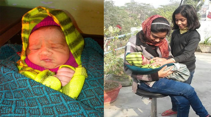 new born baby found in kanpur