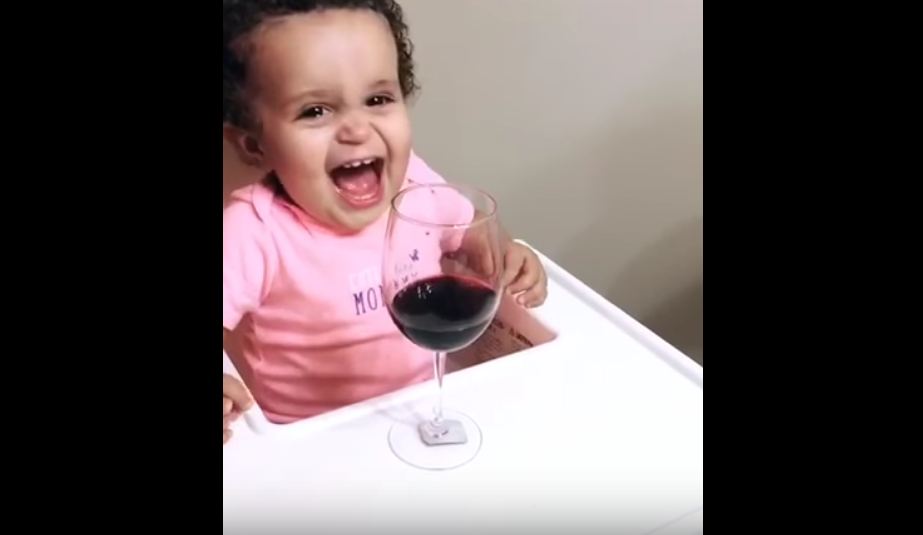 Baby Drinking Wine Video