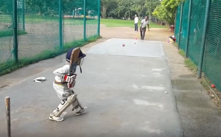 Boy Playing Cricket Video