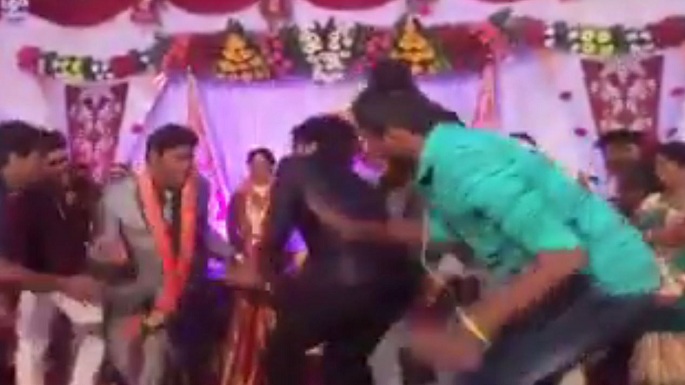 Friends Dance In Wedding