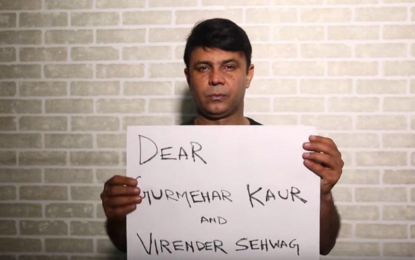 Naved's message to Virender Sehwag & Gurmehar Kaur