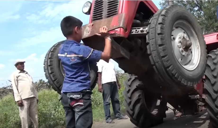 Kid Tractor Stunt Driver Video