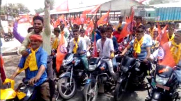 hindu diwas volunteers performes thousand vehicles rally