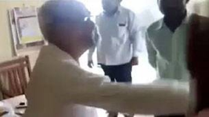 minister father slapped school worker