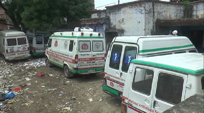 102 and 108 ambulance service stalled in district chandauli