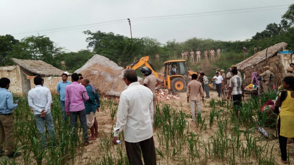 demolished illegal constructions in amethi