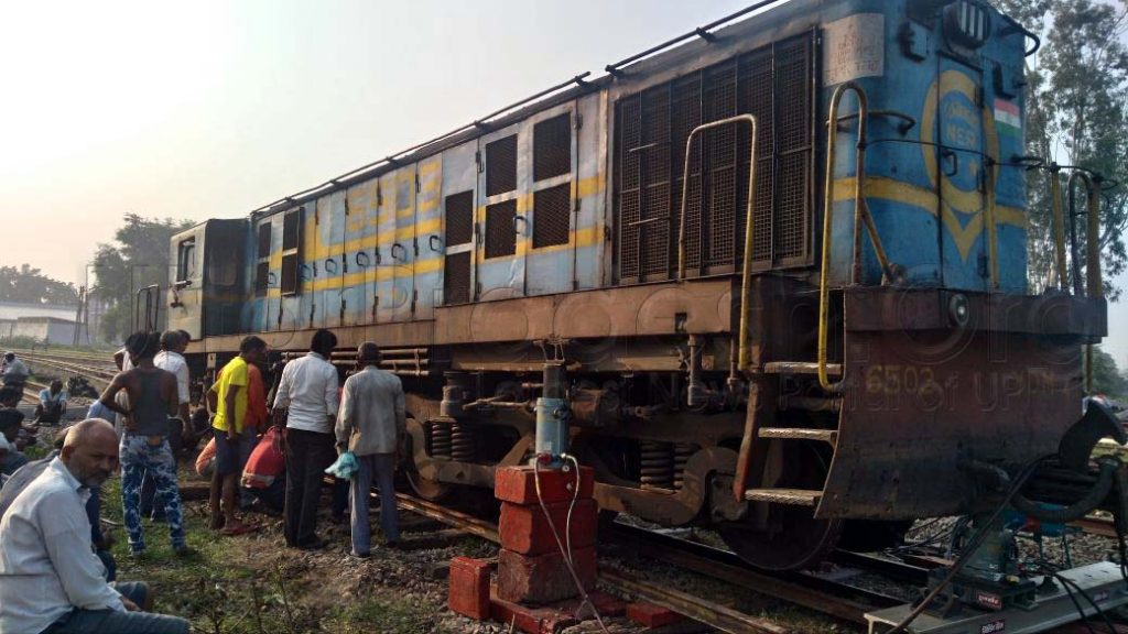 Train engine derailed in bahraich