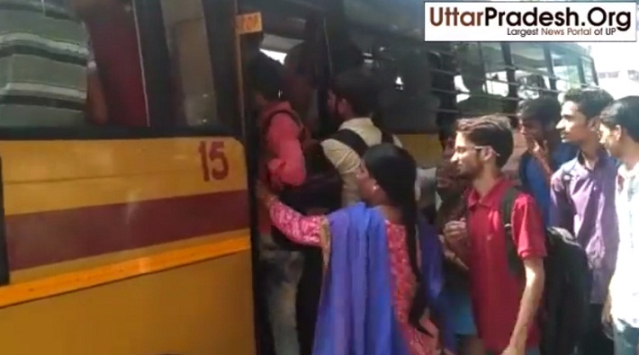 video cms bus driver used to take private rides from school buses in lucknow