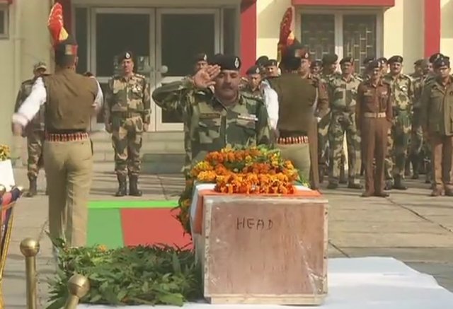 Wreath laying ceremony of BSF Head Constable RP Hazra
