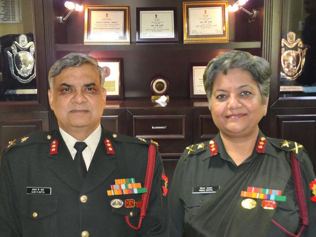 major general vibha dutta given warm send off by command hospital