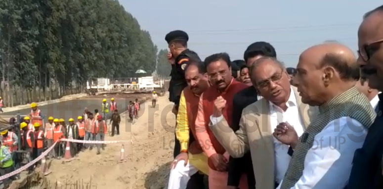 Rajnath Singh inspected Outer Ring Road chinhat lucknow
