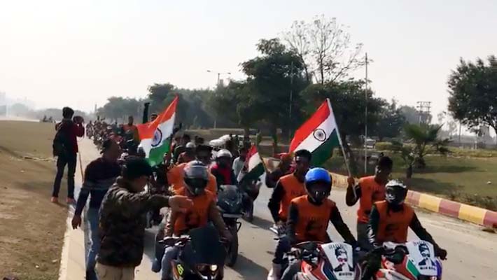 bhutpurva sainik sangh took out a bike rally on 70th Army Day