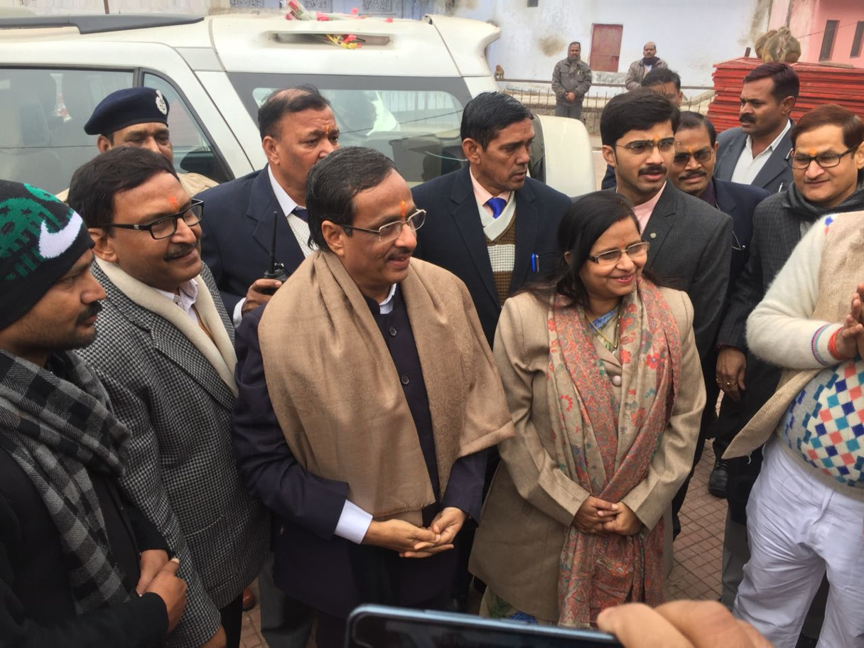 Deputy Chief Minister Dr Dinesh Sharma on Faizabad tour