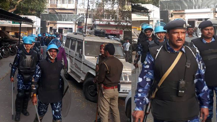 ruckus between police and Advocats in Hajratganj Kotwali
