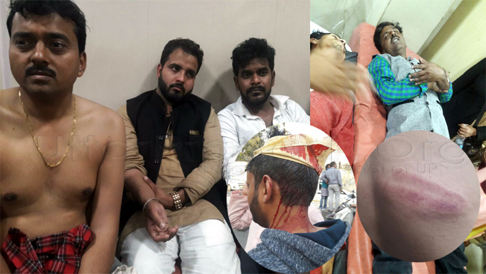 lathicharge on aam aadmi party workers in lucknow many injured
