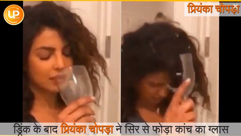 priyanka chopra breaks a wine glass video