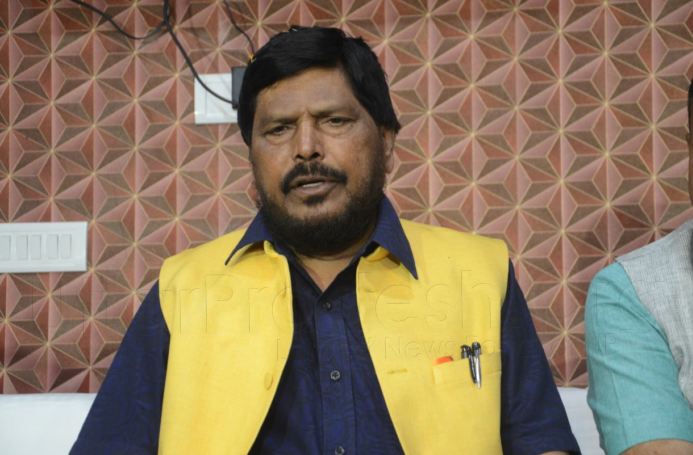 BJP minister ramdas-athawale-press-conference-in-lucknow