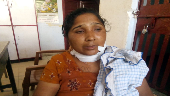 husband attempt to murder strips his wife throat with sharp weapon
