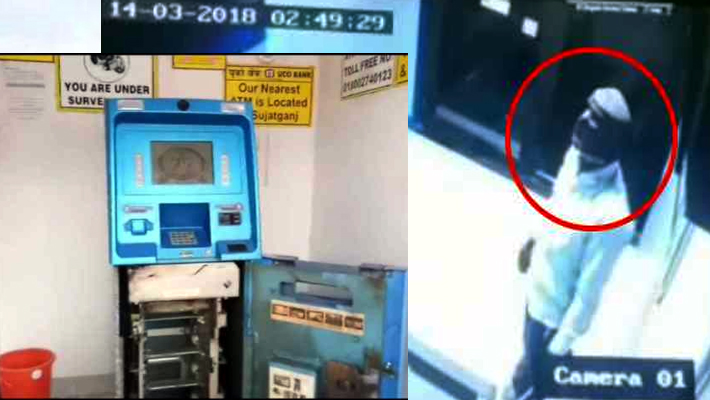 Thieves stolen Rs 16 lakh three ATM cut with gas cutter six Cops suspended in kanpur