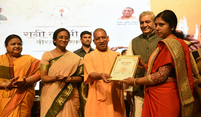 Yogi honors women's power with Rani Lakshmi Bai Award