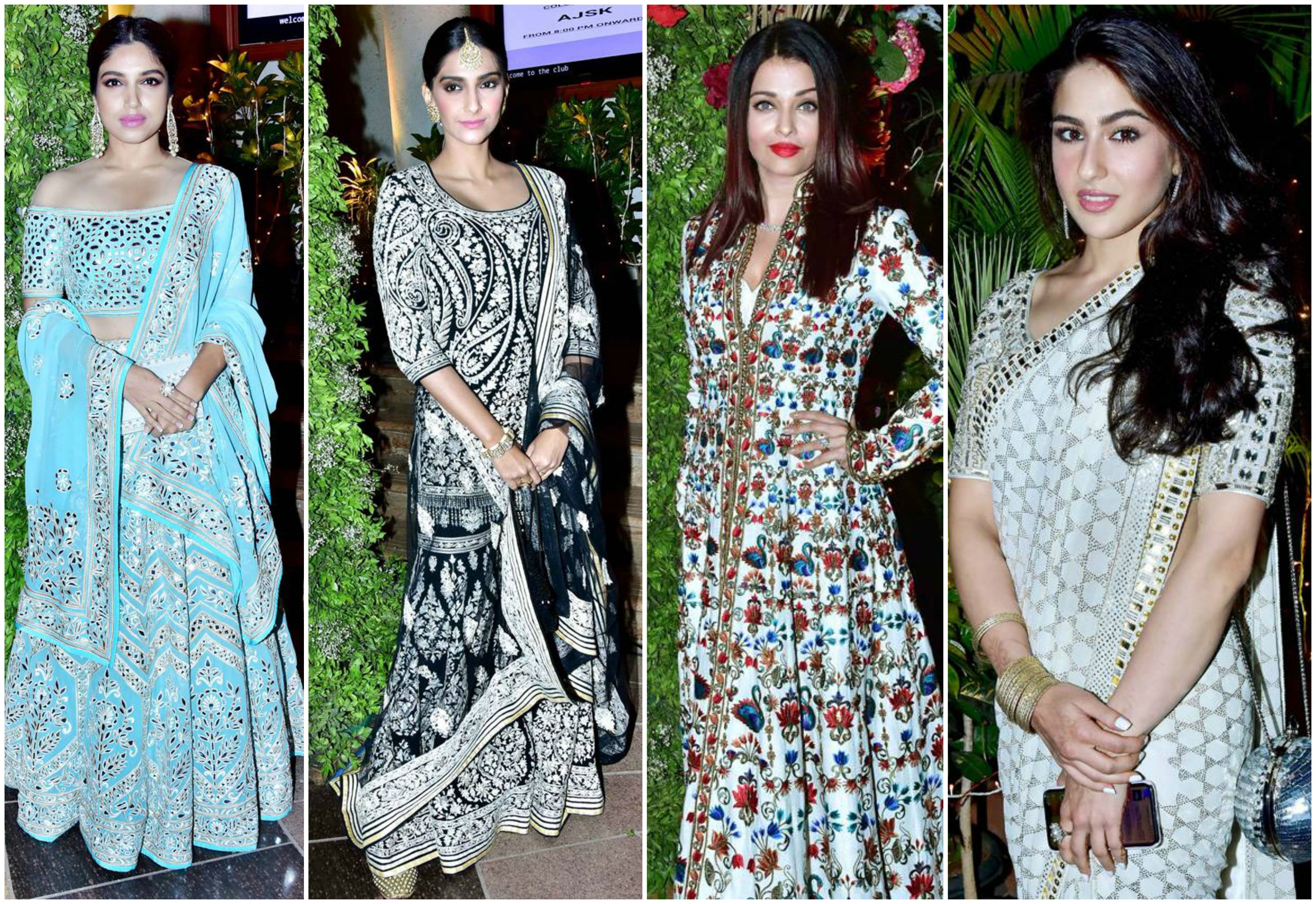 Bollywood celebrities show Indian glamor look at Wedding Reception