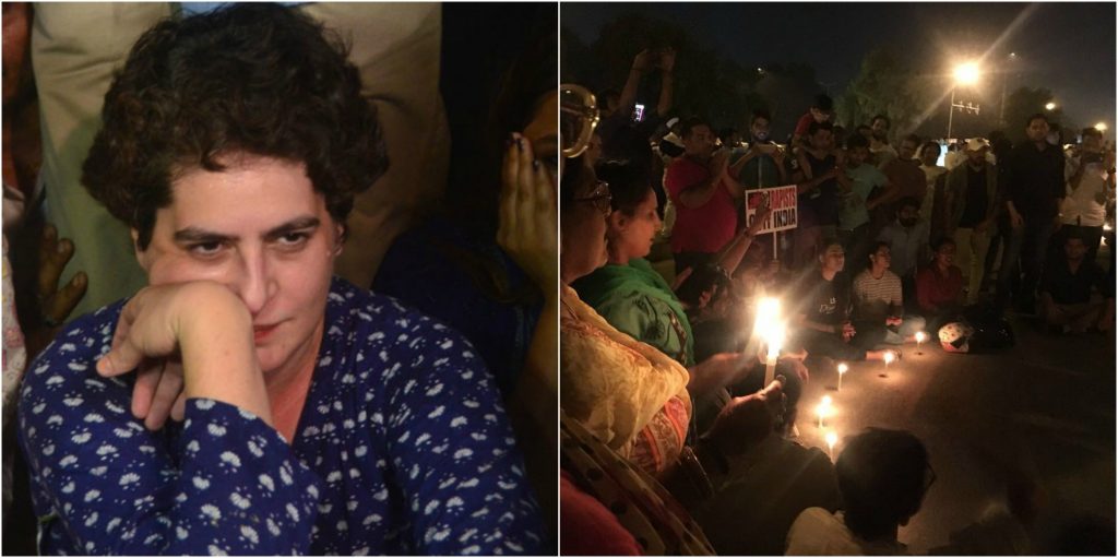 priyanka-gandhi-gets-angry-at-the-candlelight-march-at-india-gate
