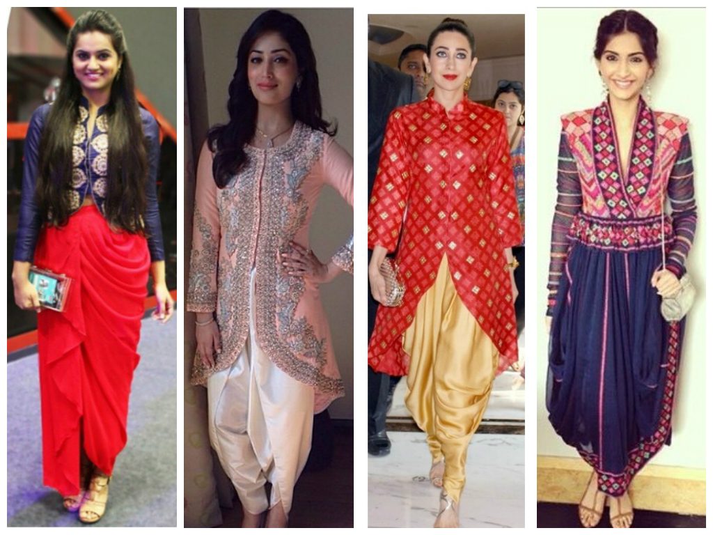try this super stylish dhoti pants looks in festive seasons
