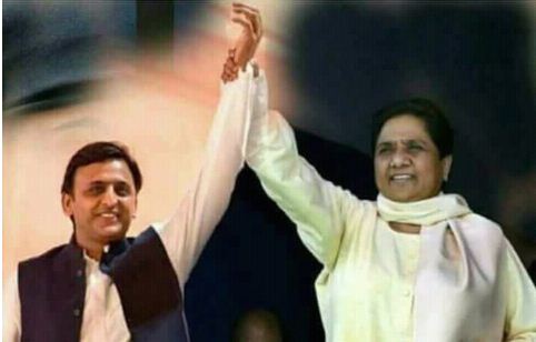 Akhilesh Mayawati together Kumaraswamy oath Ceremony