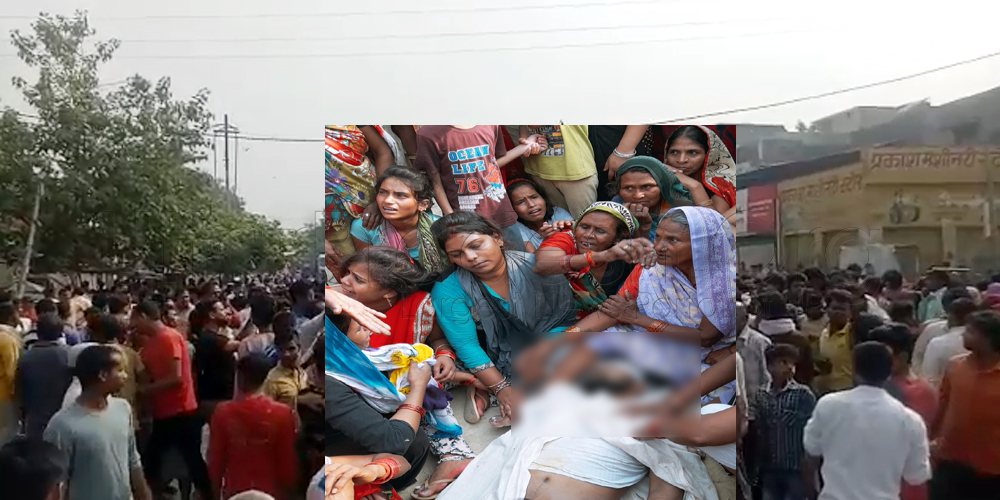 man killed brutally beaten protest with dead body in haidergarh barabanki