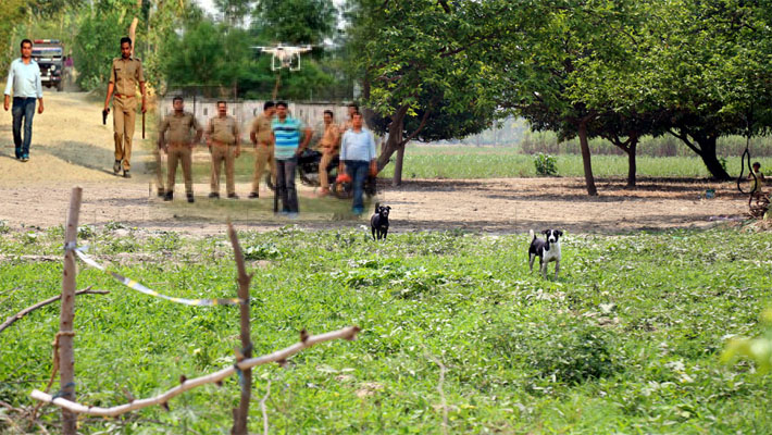 Cobbing With Drone Camera to catch violent animals in sitapur
