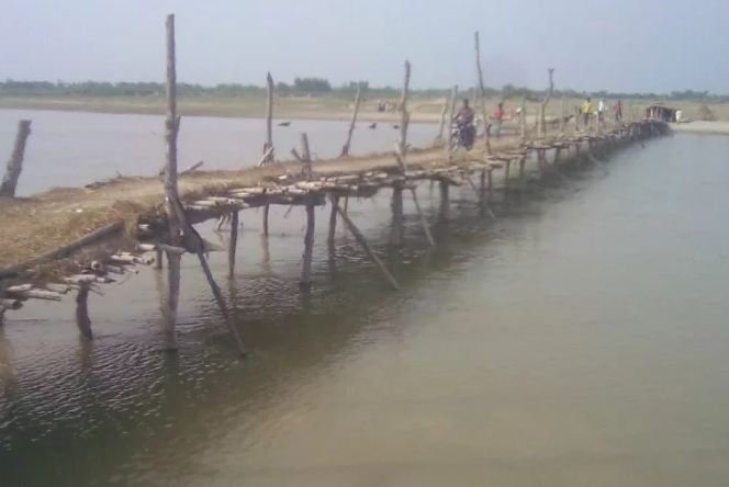 Wooden Bridge In Shrawasti