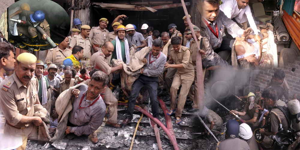 Lucknow: four people Burnt alive fire in Hotel SSJ Virat International