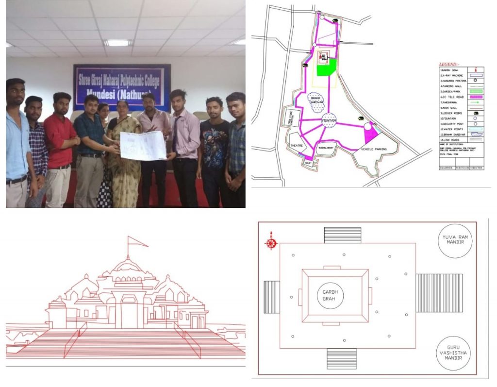 Students prepared blueprint of ayodhya Ram temple