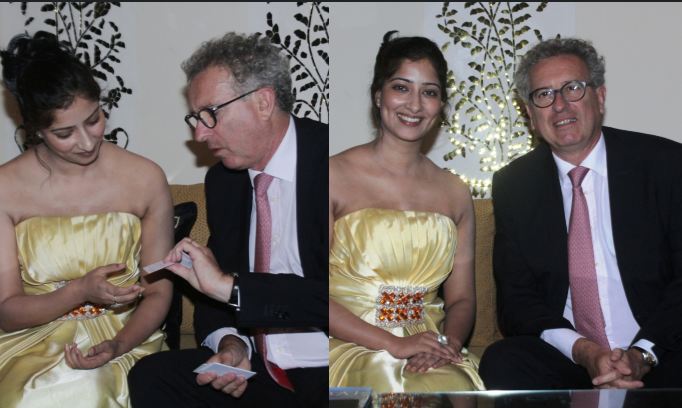 Actress Niharica Raizada with Finance Minister of Luxembourg-Pierre Gramegna: PICS