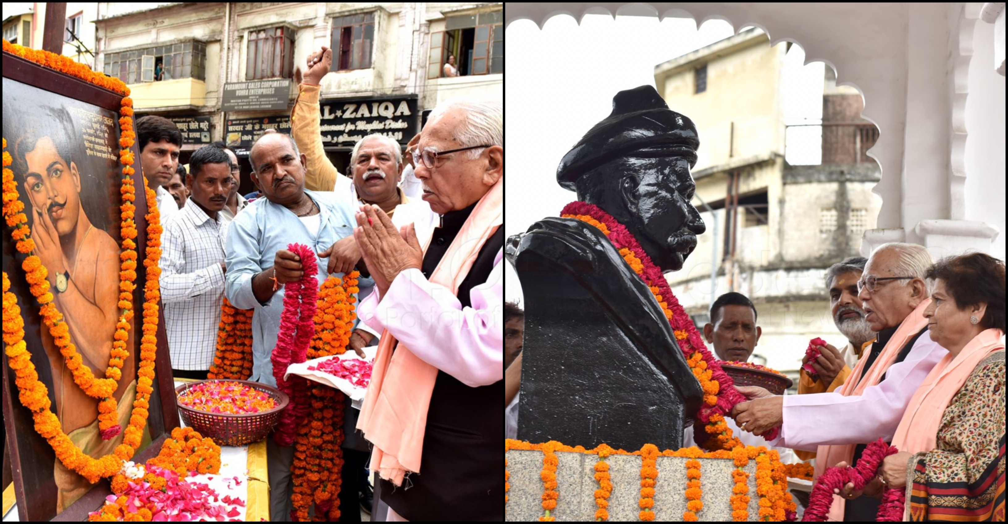 Photos Governor Ram Naik condoled birth anniversary of Azad and Tilak