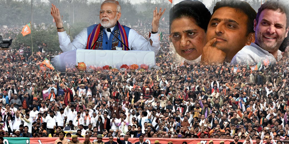 Prime Minister Narendra Modi rallies in Uttar Pradesh alliance panic