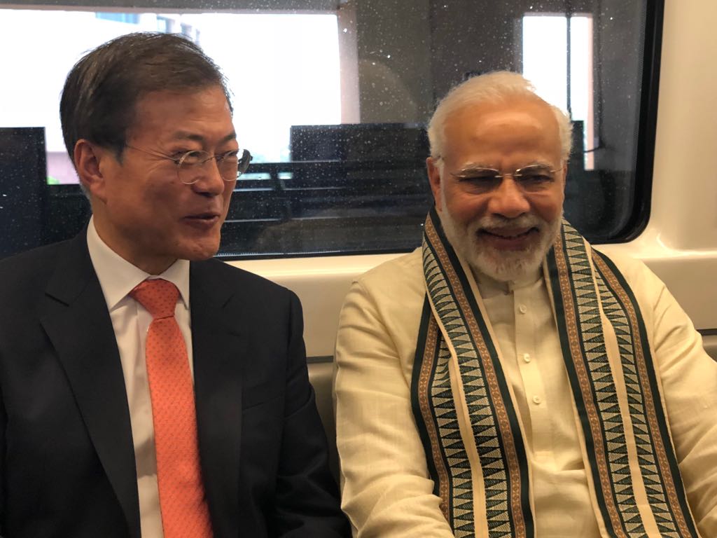 PM Modi with South Korean President Metro tour reached noida