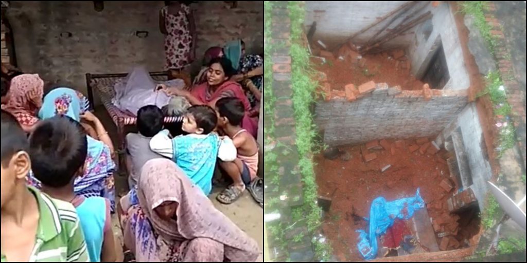 house demolished 2 dead including child 5 cows also died