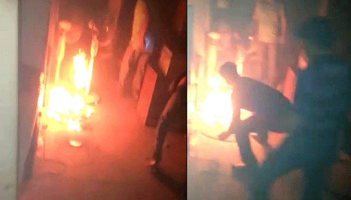 रामपुर : खाद्य सुरक्षा एवं औषधि कार्यालय में लगी आग