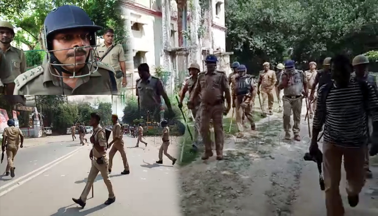 Allahabad University: Clash Ttwo Students Groups Bombardment Police Force Deployed