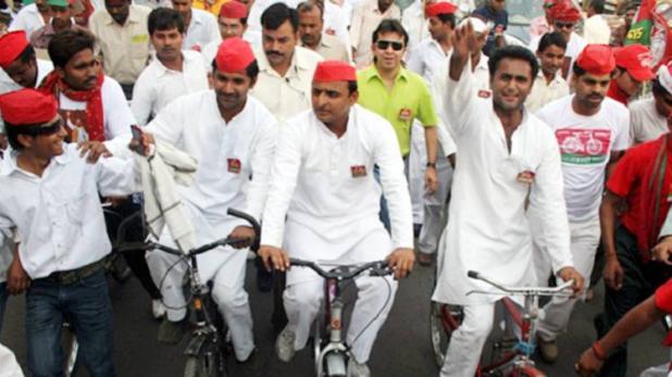 samajwadi party cycle yatra