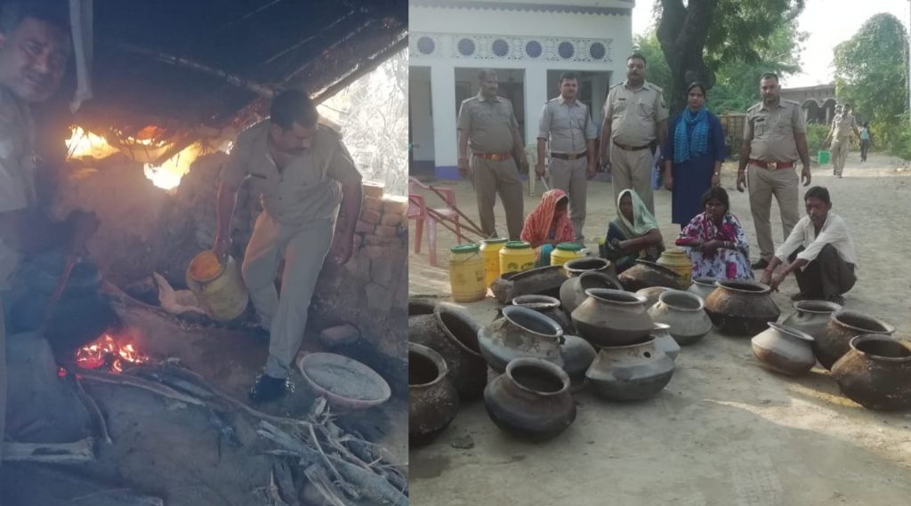 Excise Inspector recovers 130 liters liquor destroy 8 Furnaces