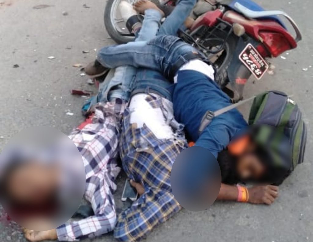 Three students died in Road accident from truck collision