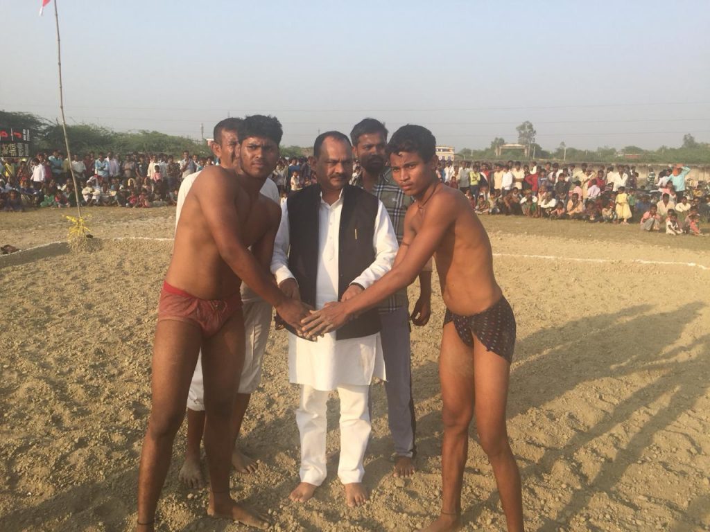 wrestling organized on Vijayadashami Vipin won Shield