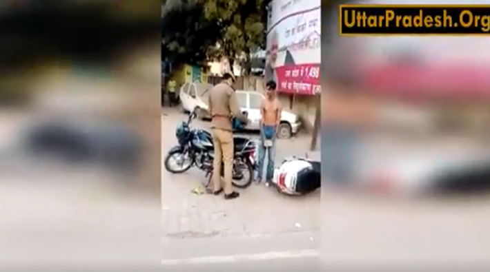 Man Create Ruckus Outside Mahanagar Kotwali Watch Video