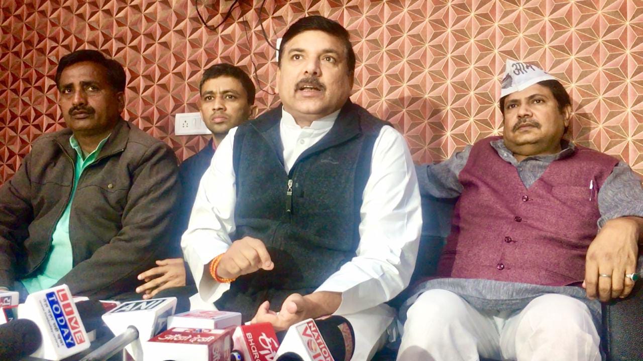 AAP MP Sanjay Singh Press conference
